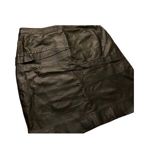 Linea Domani Leather Skirt 8